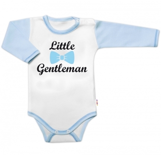 Body dl. rukáv s vtip. textem Baby Nellys, Little Gentleman, kluk, vel. 74; 74 (6-9m) Body dl. rukáv s vtip. textem Baby Nellys, Little Gentleman, kluk, vel. 74; 74 (6-9m)
