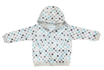 Mamatti Mikinka Bubble Boo - zapínání uprostřed, tyrkys/šedá, vel. 98; 98 (2-3r)