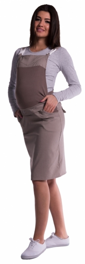 Be MaaMaa Těhotenské šaty/sukně s láclem - cappucino - XXL; XXL (44)