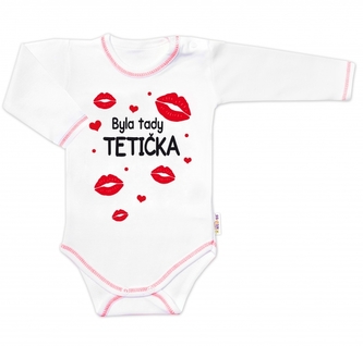 Body dlouhý rukáv s vtipným textem Baby Nellys, Byla tady tetička; 56 (1-2m) Body dlouhý rukáv s vtipným textem Baby Nellys, Byla tady tetička; 56 (1-2m)