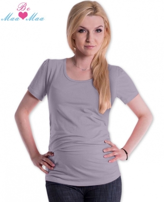Be MaaMaa Triko JOLY bavlna nejen pro těhotné - šedé , vel. L/XL; L/XL Be MaaMaa Triko JOLY bavlna nejen pro těhotné - šedé , vel. L/XL; L/XL