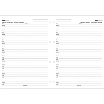 Filofax, Adresář: kompletní, A4, bílá