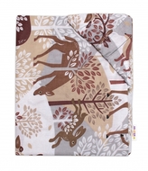 Bavlněné prostěradlo, Wild animals, Baby Nellys, hnědé; 120x60