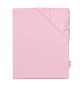 Baby Nellys Dětské jersey prostěradlo do postýlky - sv. růžová; 120x60