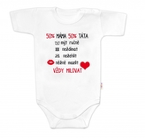 Body krátký rukáv Vždy milovat, Baby Nellys, bílé, vel. 68; 68 (3-6m)