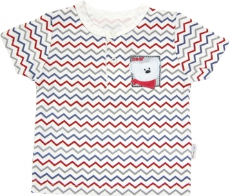 Polo tričko krátký rukáv Mamatti - Zvířátka zigzag, vel. 68; 68 (3-6m)