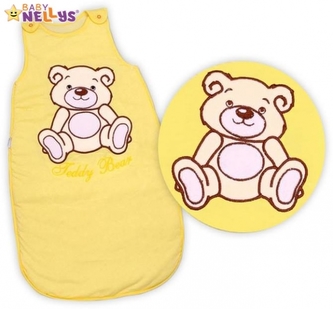 Spací vak Teddy Bear Baby Nellys - žlutý, krémový vel. 2
