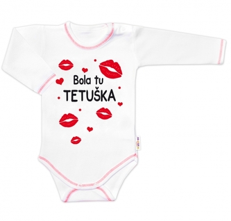 Body dlouhý rukáv s vtipným textem Baby Nellys, Bola tu TETUŠKA, vel. 80; 80 (9-12m) Body dlouhý rukáv s vtipným textem Baby Nellys, Bola tu TETUŠKA, vel. 80; 80 (9-12m)
