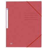 Oxford, Tříchlopňové desky, karton, A4, žhavá červená