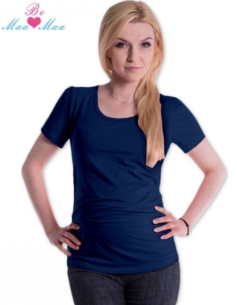 Be MaaMaa Triko JOLY bavlna nejen pro těhotné - navy jeans; S/M Be MaaMaa Triko JOLY bavlna nejen pro těhotné - navy jeans; S/M