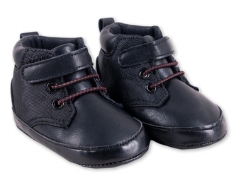 Kojenecké capačky/botičky YO ! - černé, vel. 6/12 m; 68-80 (6-12m)