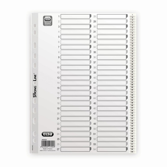 Elba, Rejstřík Strongline, PP, A4, 1-54, bílá