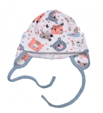 Čepička na zavazování, bavlna, Space Bear, Baby Nellys, pastel mint, vel. 62/68; 62/68 (3-6m)