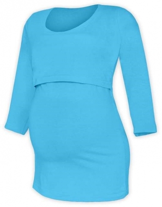 JOŽÁNEK Těhotenské, kojící triko 3/4 rukáv Kateřina - tyrkysová, vel. L/XL JOŽÁNEK Těhotenské, kojící triko 3/4 rukáv Kateřina - tyrkysová, vel. L/XL