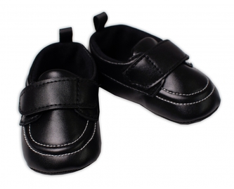 Kojenecké capáčky, botičky Boy YO!, na suchý zip, prošívané černé, vel. 9-15 m ; 74/80 (9-12m)