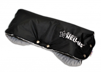 Rukávník ke kočárku Baby Nellys ® minky - sv. šedá/černý Rukávník ke kočárku Baby Nellys ® minky - sv. šedá/černý