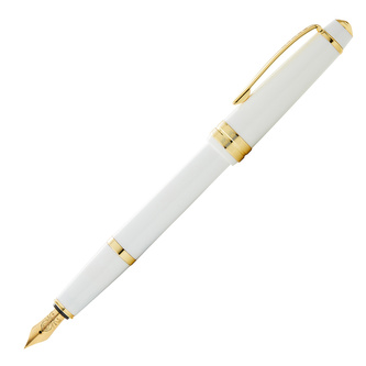 Cross, Plnicí pero Bailey light, (F) tenký, glossy white/gold