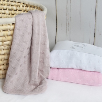 Bambusová dětská pletená deka, 80 x100 cm, béžová Bambusová dětská pletená deka, 80 x100 cm, béžová