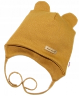 Čepička na zavazování, bavlna, Little Teddy, Baby Nellys, hořčicová, vel. 86/92; 74/80 (9-12m)