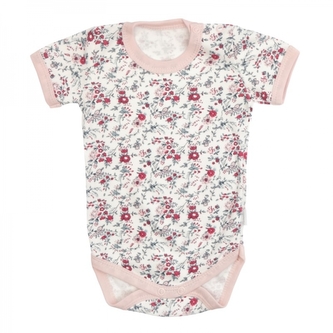 Mamatti Kojenecké body krátký rukáv Nature - bílé s potiskem, vel. 80; 80 (9-12m)