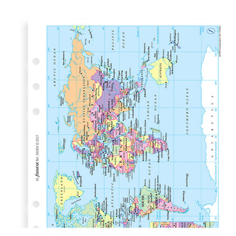 Filofax, Mapa světa pro diáře, osobní, mapa