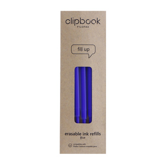 Filofax, Náplň do gumovacího pera Clipbook, 3 ks, modrá