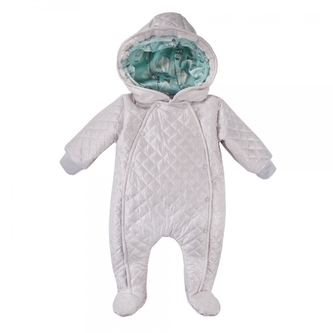 EEVI Dětská přechodová, prošívaná kombinéza s kapucí - šedá ; 56 (1-2m) EEVI Dětská přechodová, prošívaná kombinéza s kapucí - šedá ; 56 (1-2m)