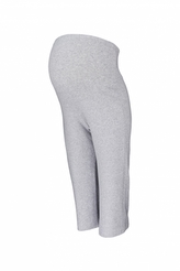 Be MaaMaa Těhotenské 3/4 tepláky s elastickým pásem - šedé, vel. XXL; XXL (44)