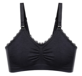 Kojící podprsenka s krajkou BabyOno, černá, C75-80 cm; koj. podprsenka C