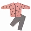 Mamatti Dětská tepláková souprava zapínání na zip New minnie - pudrová/šedá, vel. 74; 74 (6-9m)