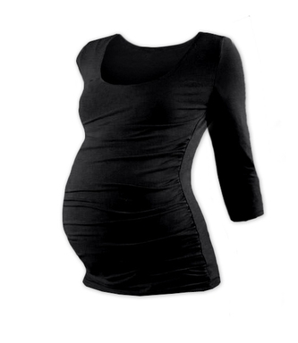 JOŽÁNEK Těhotenské triko 3/4 rukáv JOHANKA - černá; L/XL JOŽÁNEK Těhotenské triko 3/4 rukáv JOHANKA - černá; L/XL