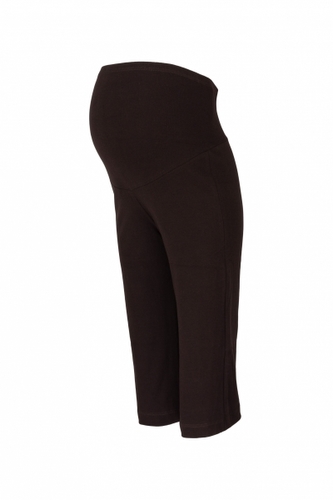 Be MaaMaa Těhotenské 3/4 tepláky s elastickým pásem - hnědé, vel. XL; XL (42)
