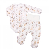 Zavinovací body + polodupačky, 2D sada, Baby Nellys, Birthday Rabbit, krémové