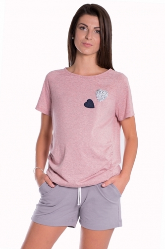 Be MaaMaa Těhotenské,bavlněné kraťasy s odpáratelným pásem - šedé, vel. XXL; XXL (44)