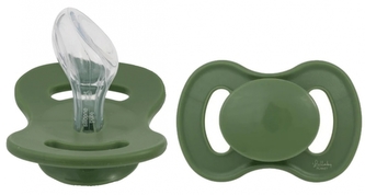 Šidítko, dudlík ortodontický silikon, Lullaby Planet, 6m+, tm. zelená