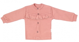 Mamatti Novorozenecká bavlněná košilka, kabátek, New minnie - pudrová, vel. 68