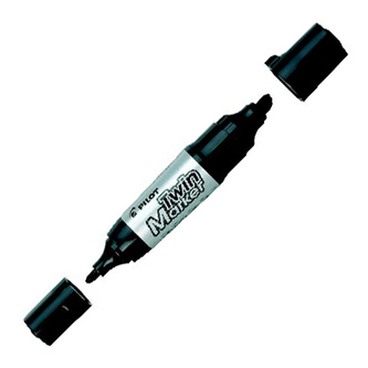 Pilot, Popisovače Twin Marker Jumbo, 4.0/7.0, (B) silný, (M) střední, černá
