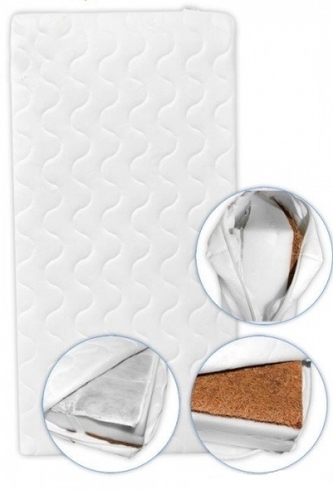 Baby Nellys Dětská matrace kokos/pěna/pohanka - 160 x 90 cm; 160x90