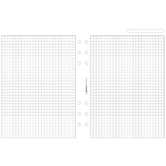 Filofax, Papíry pro diáře, čtverečkované, A5, bílá