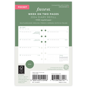 Filofax, Diářový set Eco 2024, Kapesní