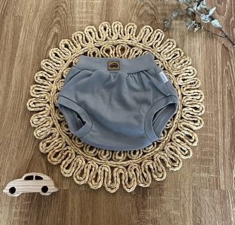 Kraťásky/bloomers bavlna Mamatti, Dino park - šedé; 56/62 (0-3m)