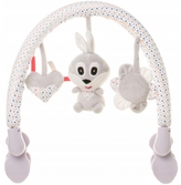 Plyšový oblouk s hračkami Rabbit, šedý