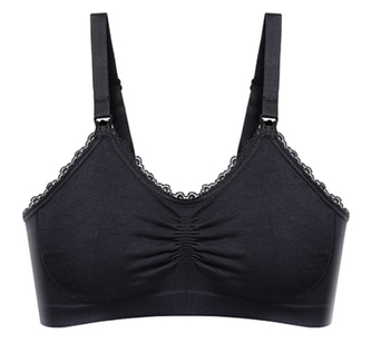 Kojící podprsenka s krajkou BabyOno, černá, D80-85 cm; koj. podprsenka D