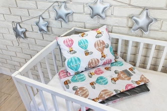 2-dílná sada do postýlky Velvet šedý, létající balón 2-dílná sada do postýlky Velvet šedý, létající balón