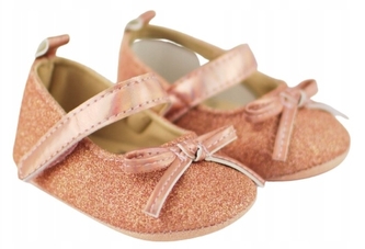 Kojenecké capáčky/botičky s mašličkou, zlaté, Baby Nellys, vel. 6/12 m; 68-80 (6-12m)