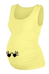Be MaaMaa Top, tílko Dana s potiskem Ručiček  - žluté, vel. S/M; S/M