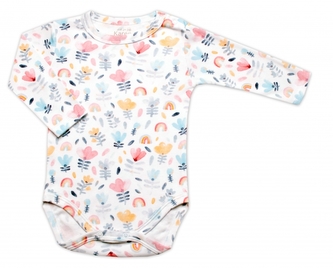 Bavlněné body dlouhý rukáv Louka K-Baby, bílé, vel. 86; 86 (12-18m)