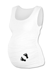 Top, tílko Dana s potiskem Nožiček - bílé, vel. L/XL; L/XL