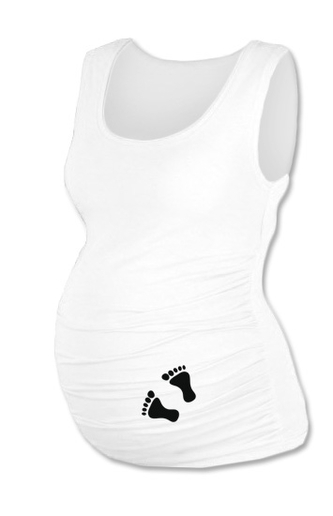 Top, tílko Dana s potiskem Nožiček - bílé, vel. L/XL; L/XL