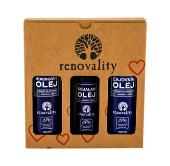 Renovality Original Series tělový olej 100 ml + tělový olej Camelia Oil 100 ml + pleťový olej Squalan Oil 50 ml